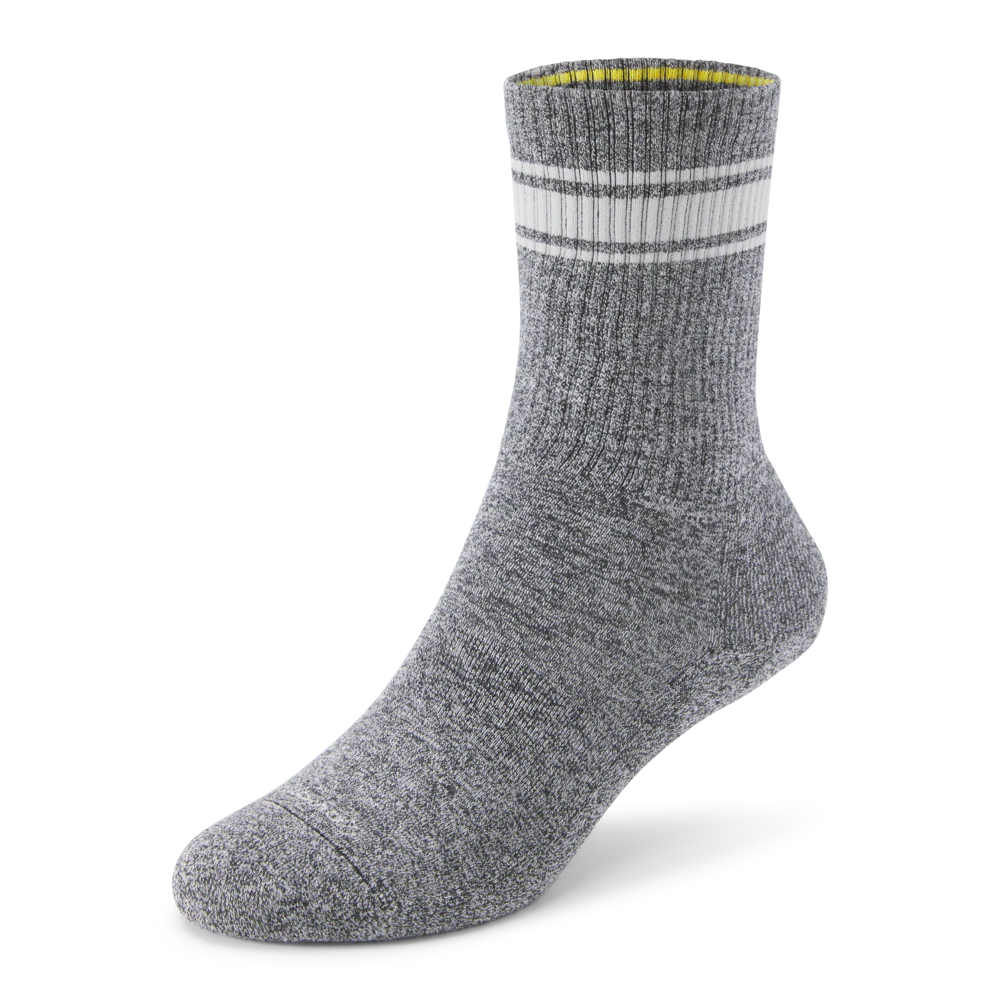Anytime Crew Sock - Natural Grey Heather/Light Grey
