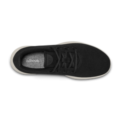 Women's Wool Runner - True Black (Cream Sole)